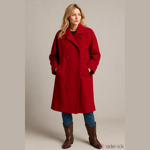UNION LABEL, PURE VIRGIN WOOL beautiful red winter coat.
Canada Union Label